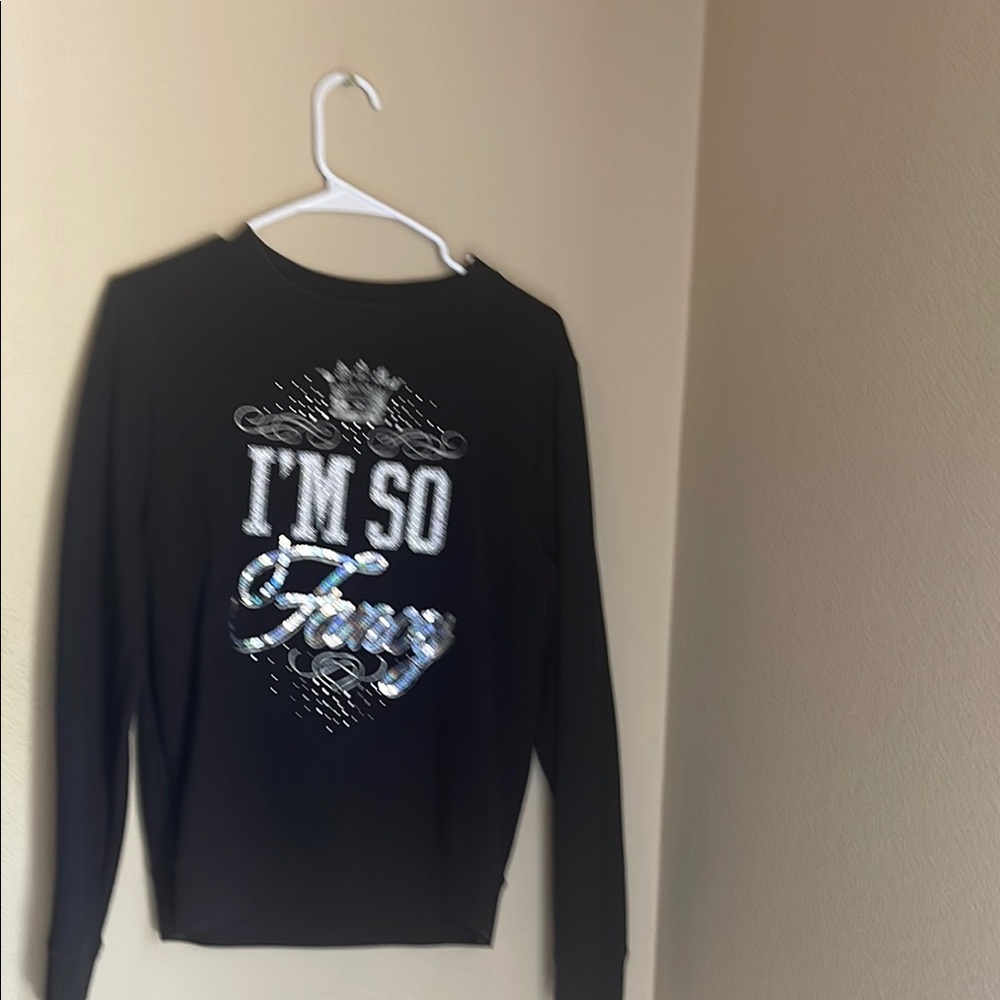 Black Kids Shirt with Graphic Print